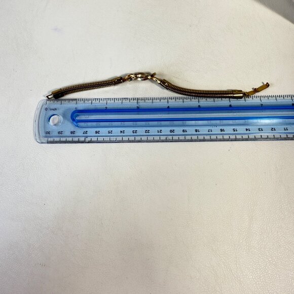 Brookcraft Knot Bracelet Signed Gold-Tone Vintage - Picture 4 of 9